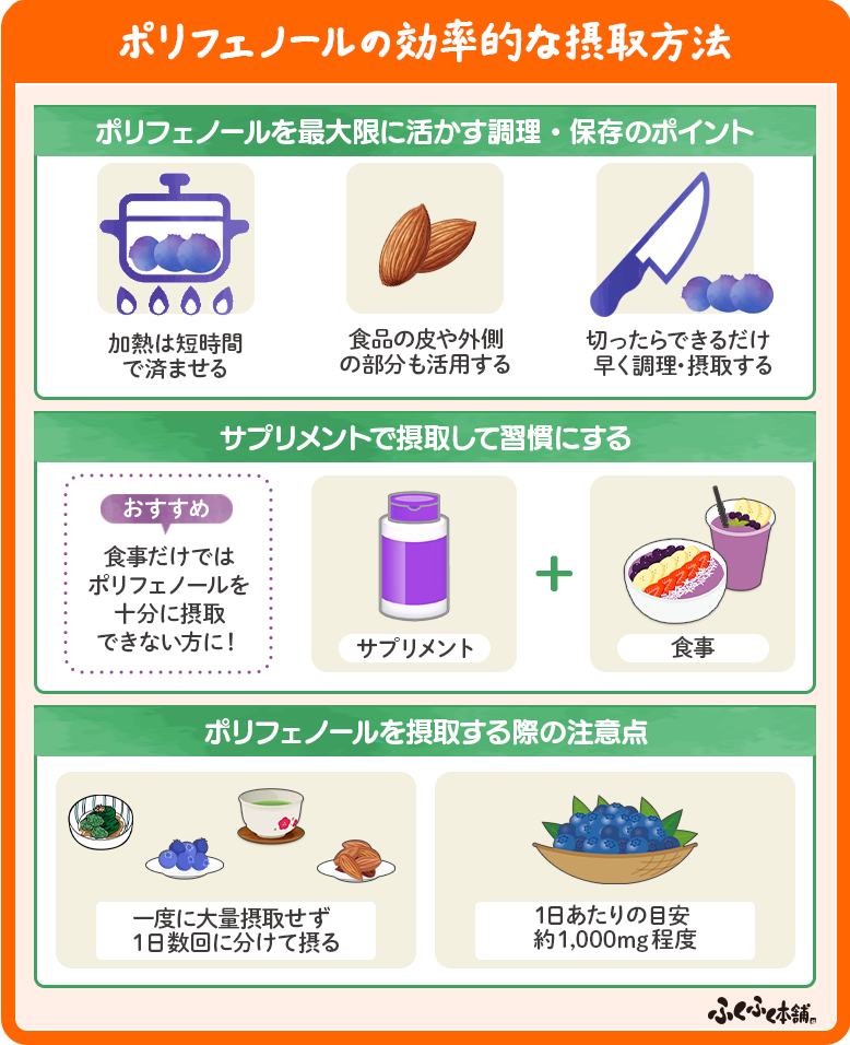ポリフェノールの効率的な摂取方法