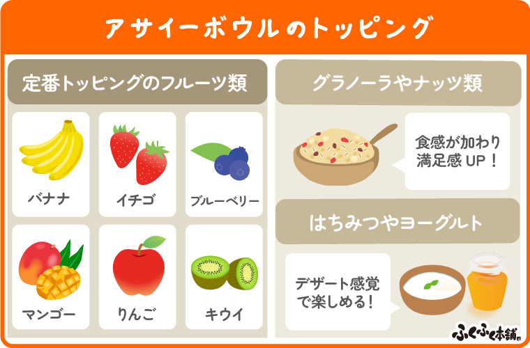 アサイーボウルには何が入ってる?定番のトッピングも解説