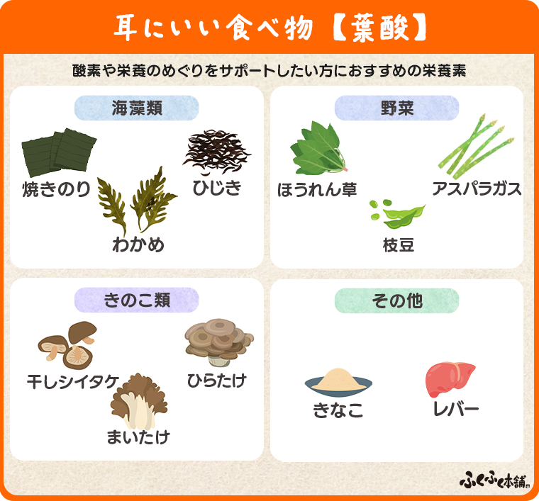 耳にいい食べ物【葉酸】