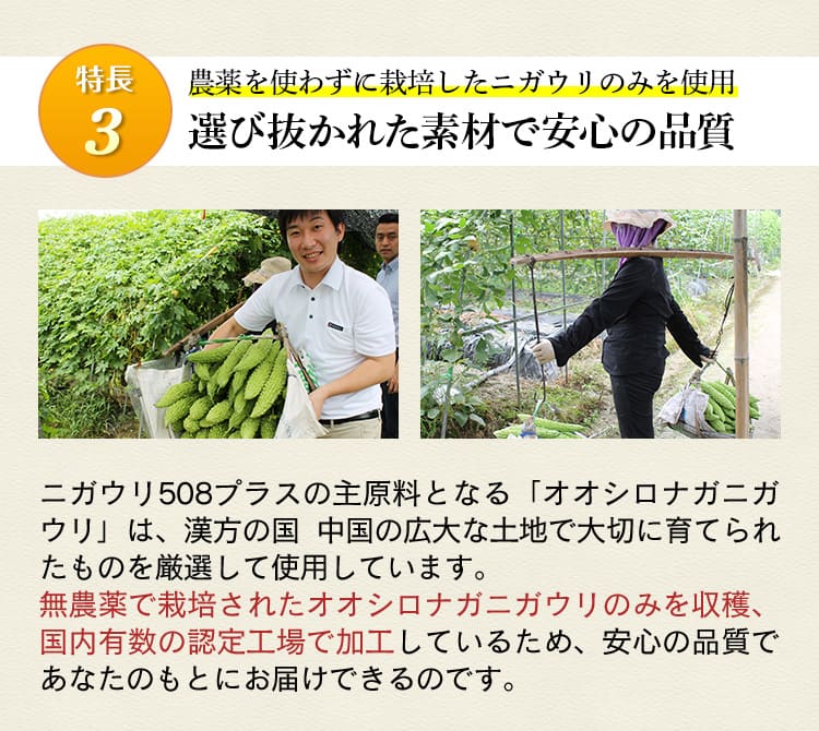 選び抜かれた素材で安心の品質